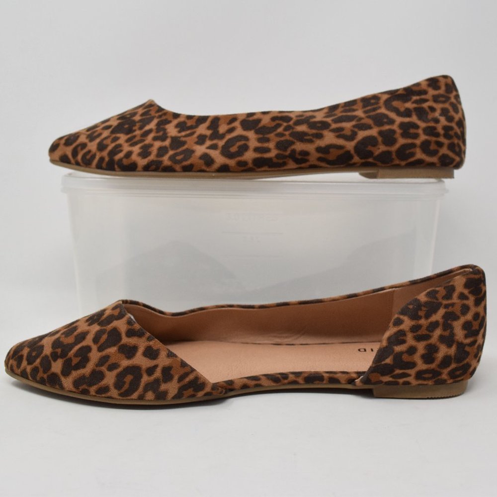 Torrid Leopard D'Orsay Flat 10 W Animal Print Shoe Ballet Slip On Closed Toe - Picture 3 of 11